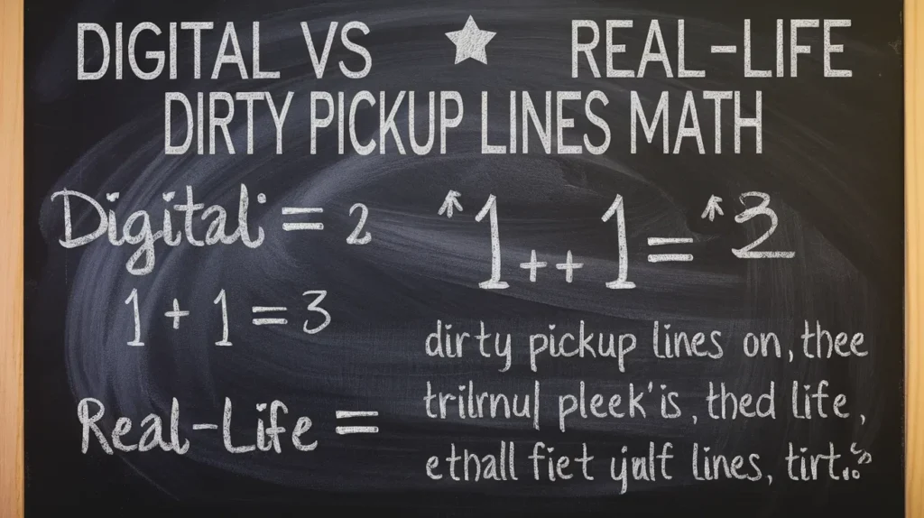 Digital vs Real-Life Dirty Pickup Lines Math