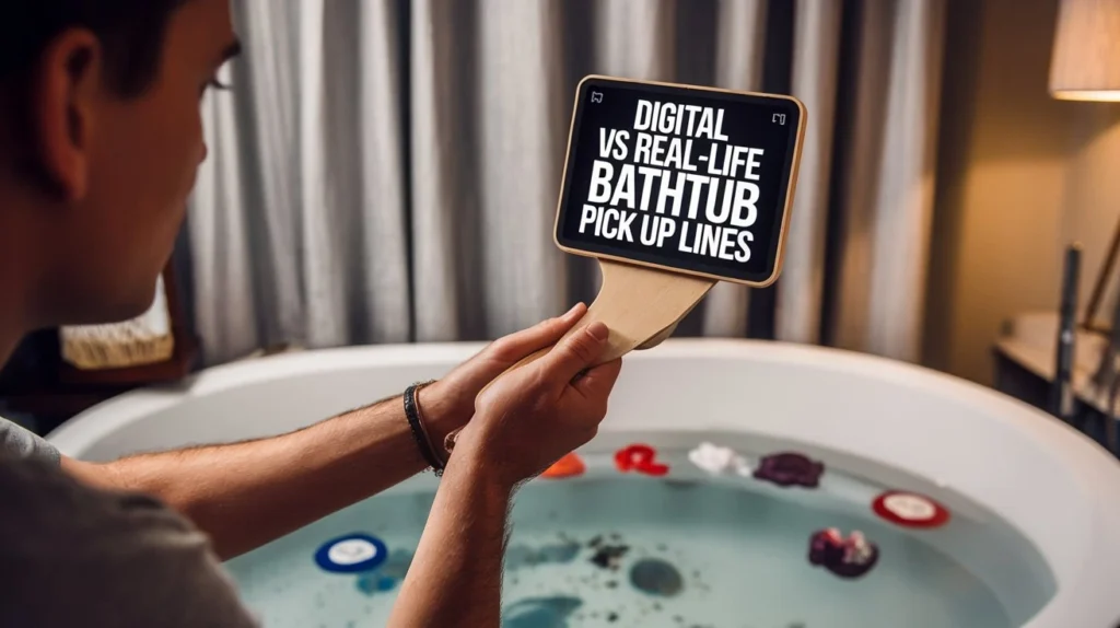 Digital vs Real-Life Bathtub Pick Up Lines