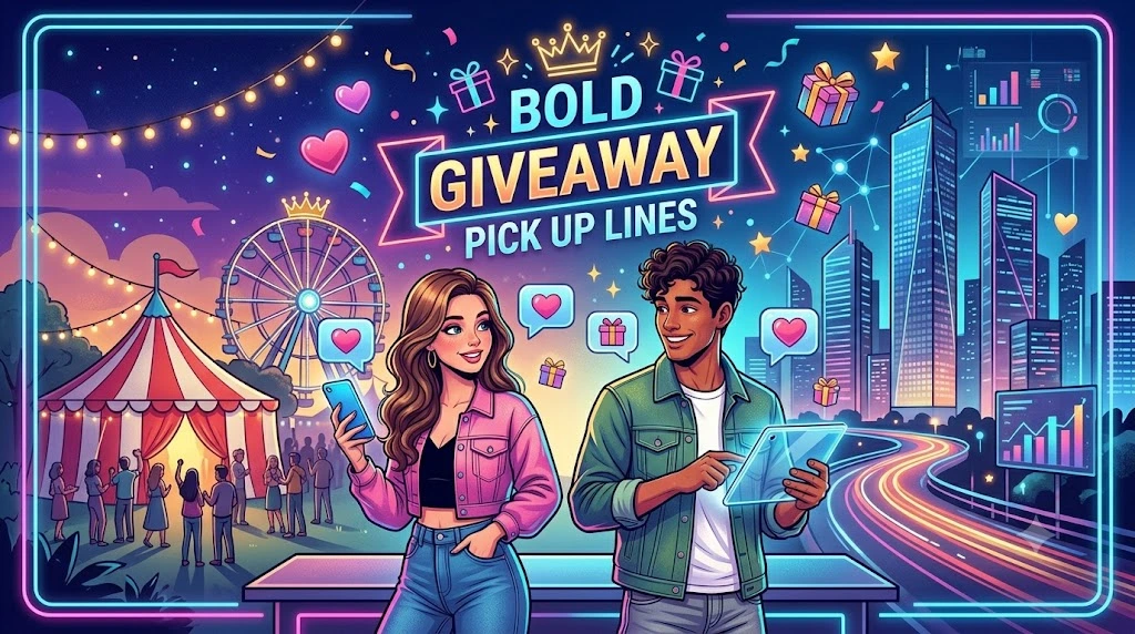 Bold Giveaway Pick Up Lines
