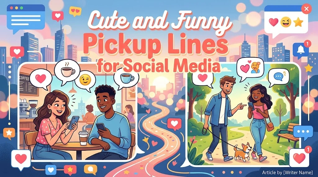 Cute and Funny Pickup Lines for Social Media