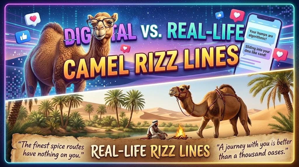 Digital vs. Real-Life Camel Rizz Lines