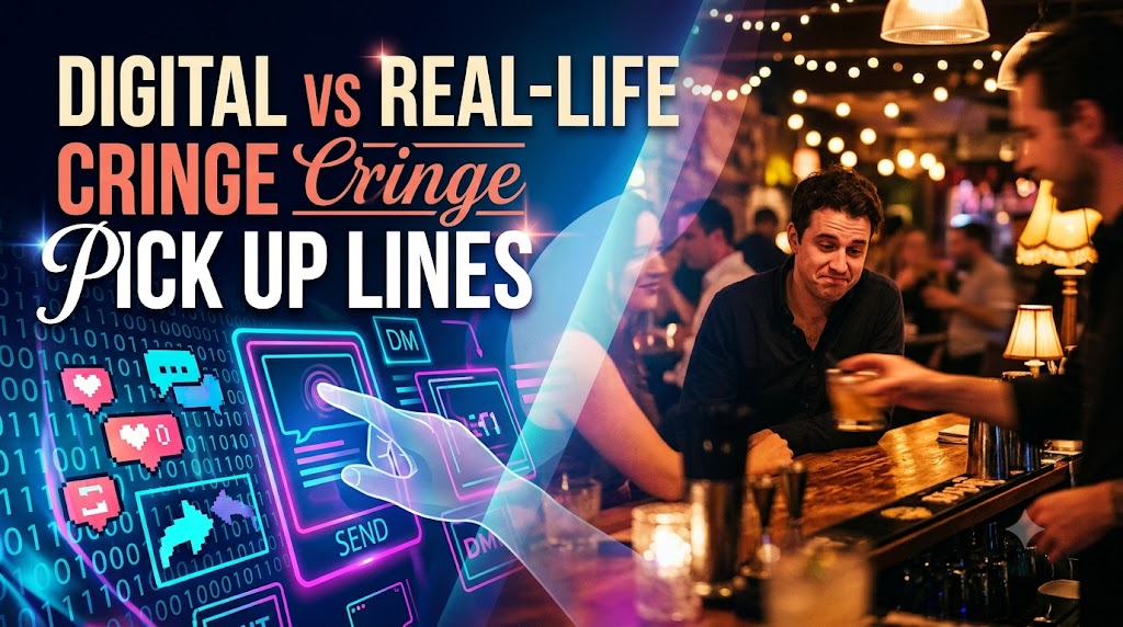 Digital vs Real-Life Cringe Pick Up Lines