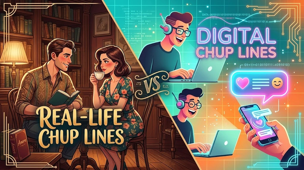 Digital vs Real-Life Flirty Chat Up Lines