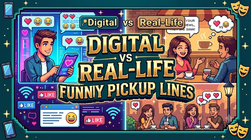 Digital vs Real-Life Funny Pickup Lines