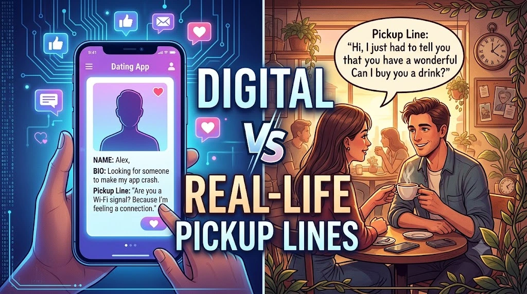 Digital vs Real-Life Pickup Lines