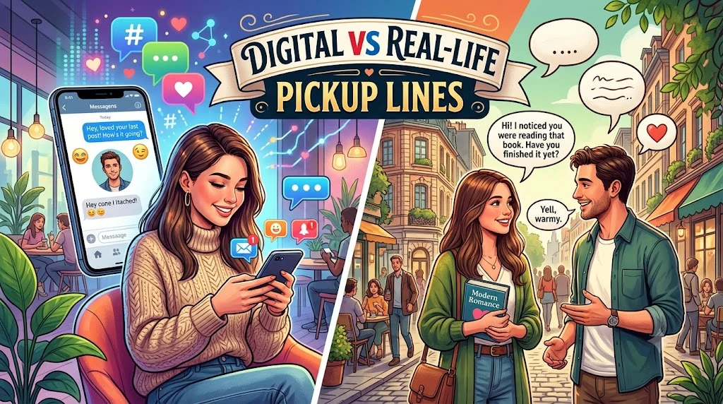 Digital vs Real-Life Pickup Lines