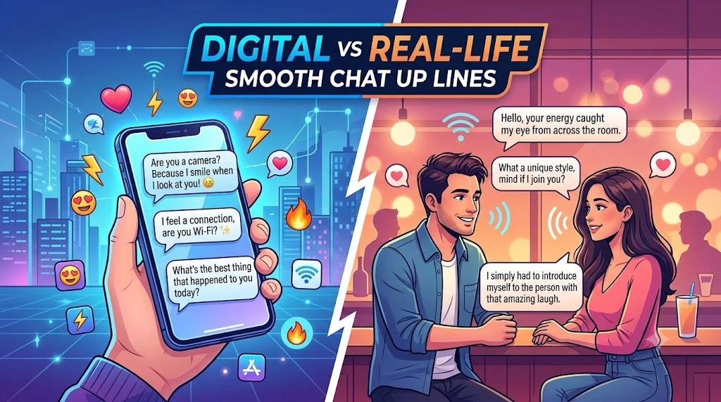 Digital vs Real-Life Smooth Chat Up Lines