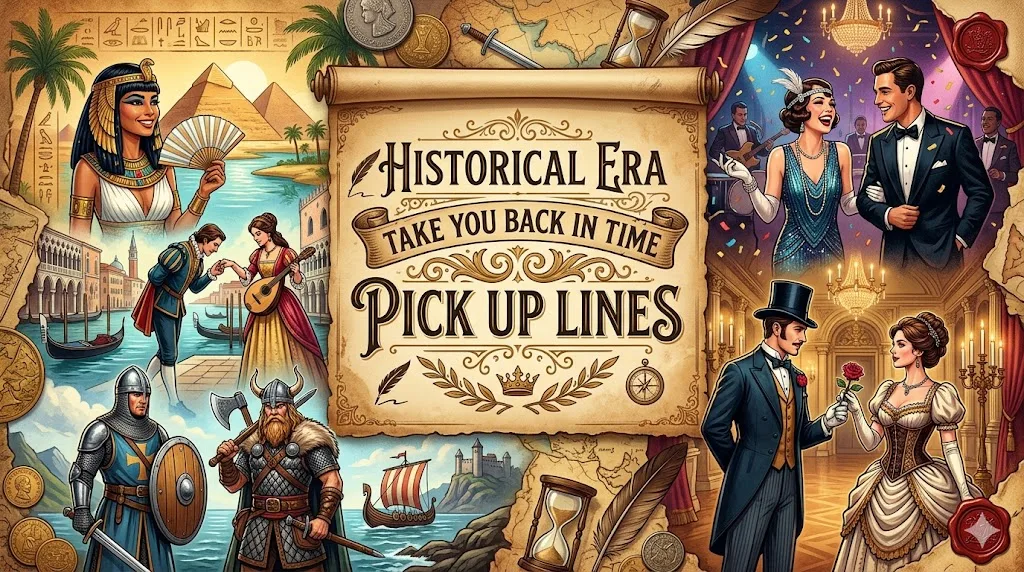 Historical Era Take You Back in Time Pick Up Lines