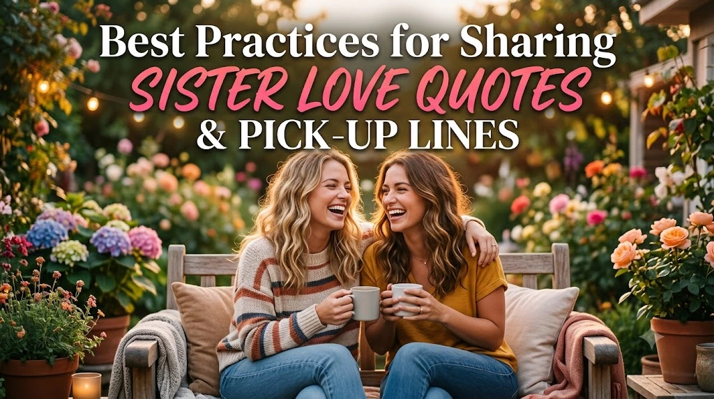 Best Practices for Sharing Sister Love Quotes Pick Up Lines