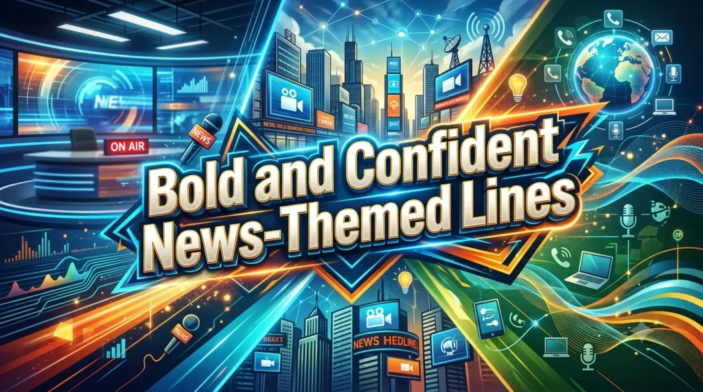 Bold and Confident News-Themed Lines