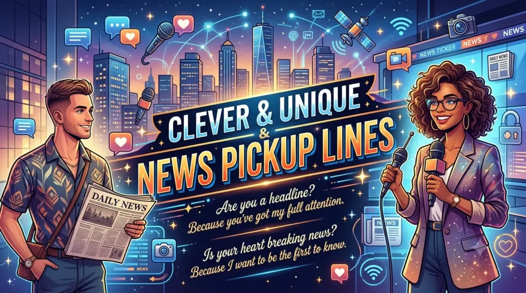 Clever and Unique News Pickup Lines