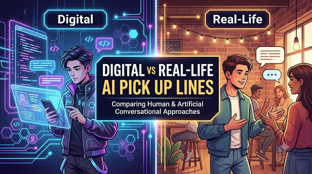 Digital vs Real-Life AI Pick Up Lines