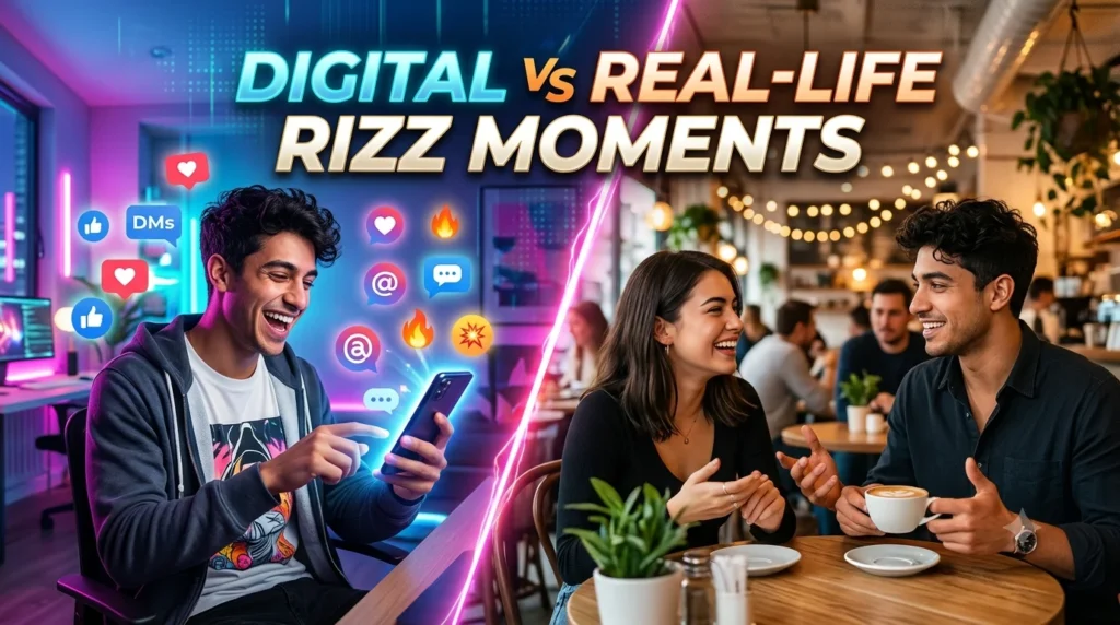 Digital vs Real-Life Rizz Moments
