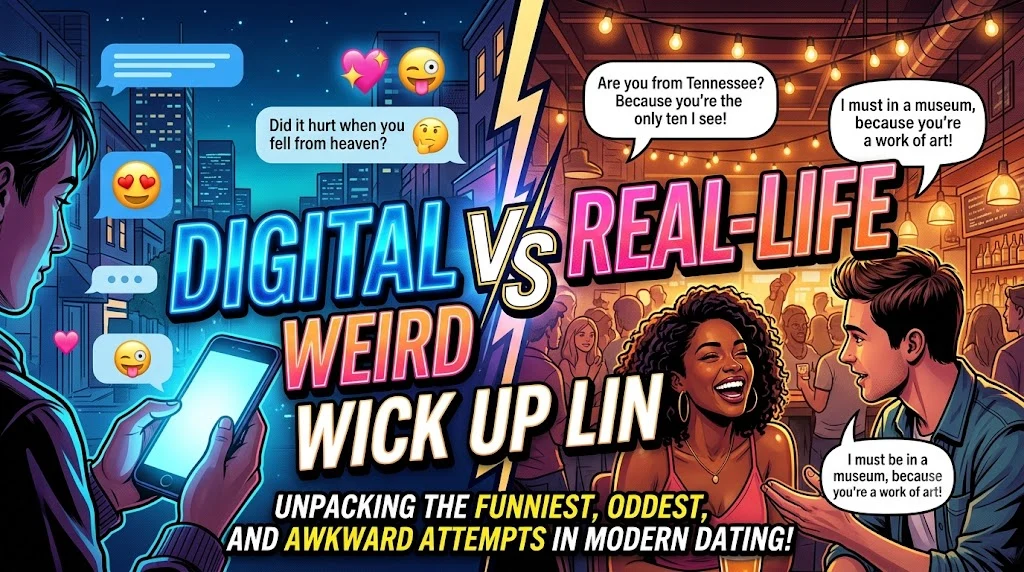 Digital vs Real-Life Weird Pick Up Lines