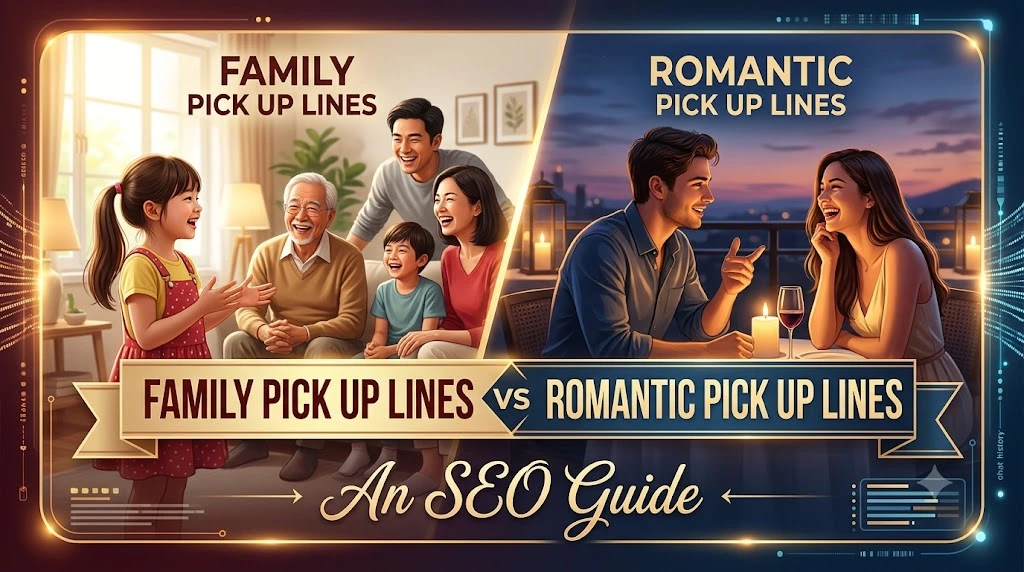 Family Pick Up Lines vs Romantic Pick Up Lines