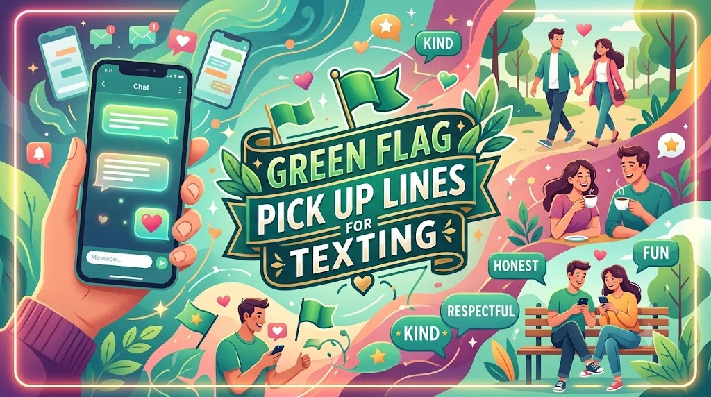 Green Flag Pick Up Lines for Texting