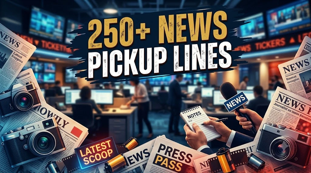 250+ News Pickup Lines
