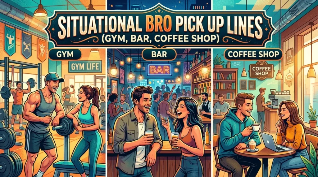 Situational Bro Pick Up Lines (Gym, Bar, Coffee Shop)